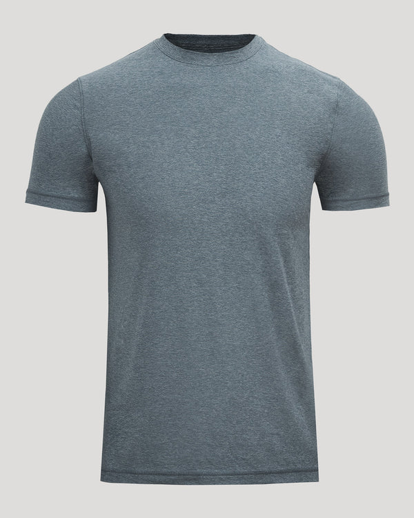 Heather Navy Active Crew Neck Tee